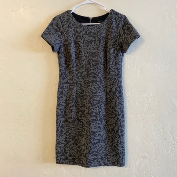 Ann Taylor Dresses & Skirts - Ann Taylor Petite Gray Lace Knit Sheath Dress Small